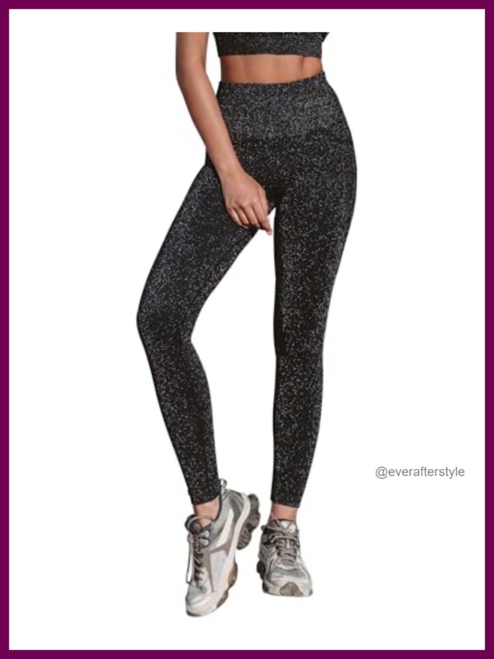 Sparkle Seamless High Waisted Tummy Control Workout Leggings